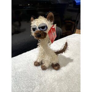 Twisted Whiskers Siamese Cat Posable Plush American Greetings. 8"